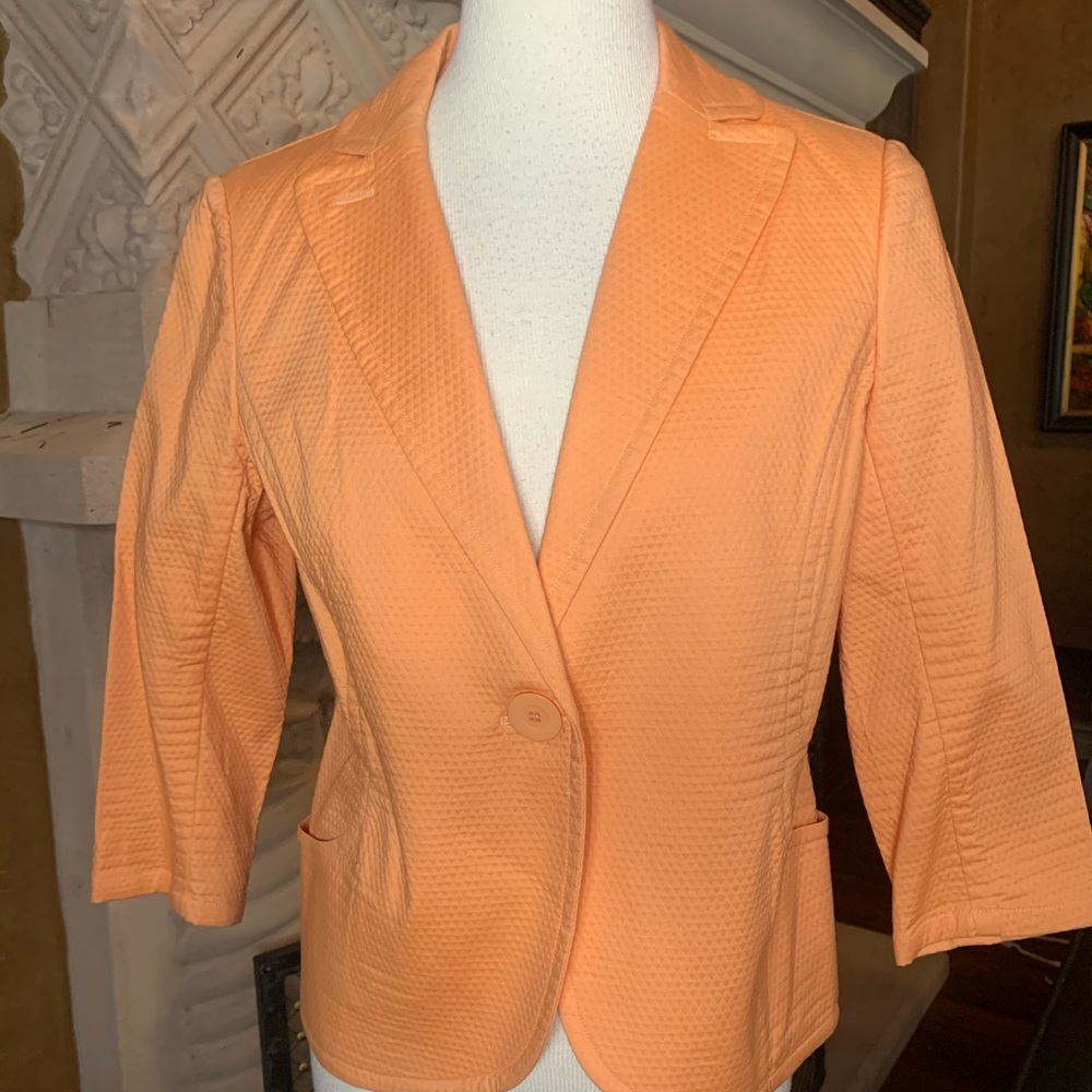 Max Studio tangerine lightweight blazer